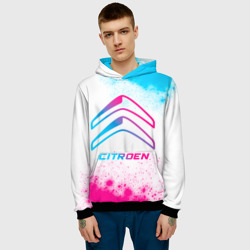 Мужская толстовка 3D Citroen neon gradient style - фото 2