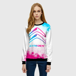 Женский свитшот 3D Citroen neon gradient style - фото 2