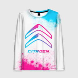 Женский лонгслив 3D Citroen neon gradient style