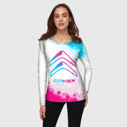 Женский лонгслив 3D Citroen neon gradient style - фото 2