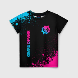 Gears of War - neon gradient: надпись, символ – Детская футболка 3D с принтом купить со скидкой в -33%