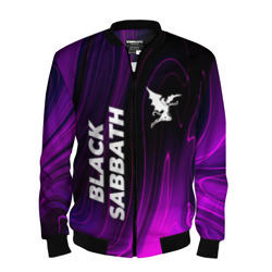 Мужской бомбер 3D Black Sabbath violet plasma