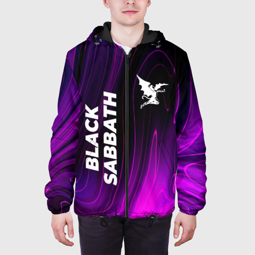 Мужская куртка 3D Black Sabbath violet plasma, цвет 3D печать - фото 4