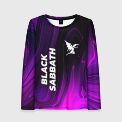 Женский лонгслив 3D Black Sabbath violet plasma