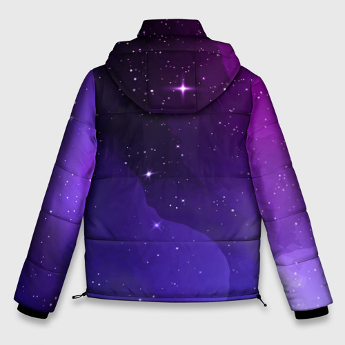Мужская зимняя куртка 3D с принтом Three Days Grace просто космос, вид сзади #1