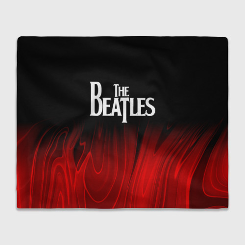 Плед 3D The Beatles red plasma, цвет 3D (велсофт)