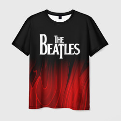 Мужская футболка 3D The Beatles red plasma