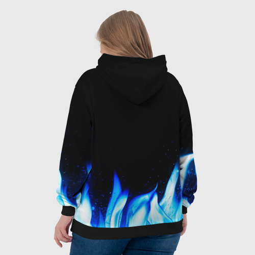 Женская толстовка 3D Paramore blue fire, цвет 3D печать - фото 7