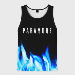 Мужская майка 3D Paramore blue fire