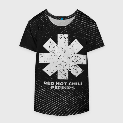 Накидка на куртку 3D Red Hot Chili Peppers с потертостями на темном фоне, цвет 3D печать - фото 4