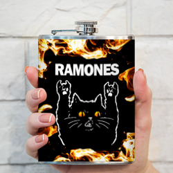 Фляга Ramones рок кот и огонь - фото 2