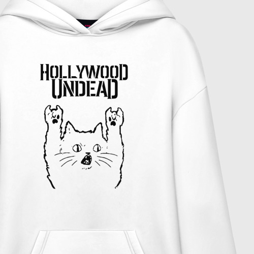 Худи SuperOversize хлопок Hollywood Undead - rock cat - фото 3