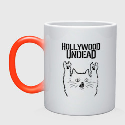 Кружка хамелеон Hollywood Undead - rock cat