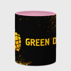 Кружка с полной запечаткой Green Day - gold gradient: надпись и символ - фото 2