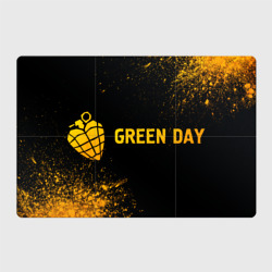 Магнитный плакат 3Х2 Green Day - gold gradient: надпись и символ