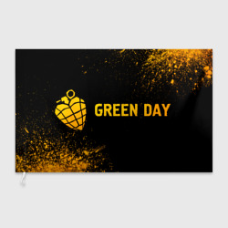 Флаг 3D Green Day - gold gradient: надпись и символ
