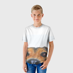 Детская футболка 3D Собачка На белом Фоне - фото 2