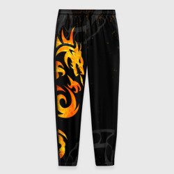Мужские брюки 3D Пламенный дракон