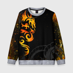 Детский свитшот 3D Пламенный дракон