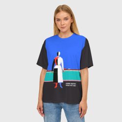 Женская футболка oversize 3D Казимир Малевич - Женщина с граблями - фото 2