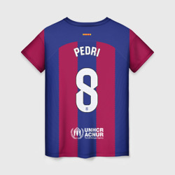 Женская футболка 3D Педри Барселона форма 23-24 домашняя