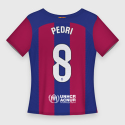 Женская футболка 3D Slim Педри Барселона форма 23-24 домашняя