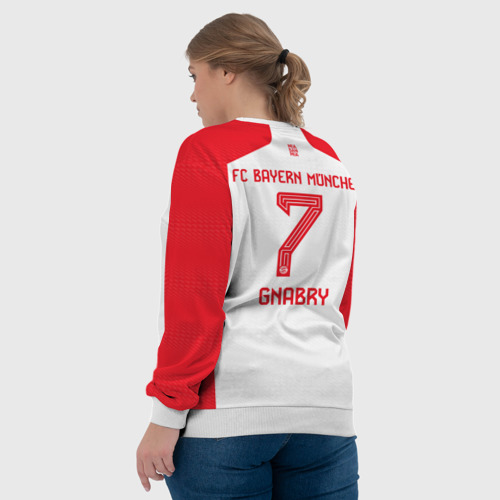 Женский свитшот 3D Гнабри Бавария Мюнхен форма 23-24 домашняя, цвет 3D печать - фото 7
