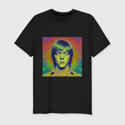 Мужская футболка хлопок Slim Brian Jones Digital Glitch Art
