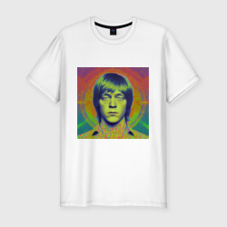 Brian Jones Digital Glitch Art – Мужская футболка хлопок Slim с принтом купить