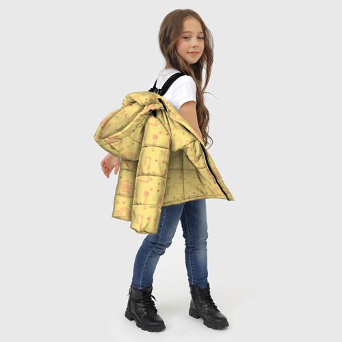 Зимняя куртка для девочек 3D с принтом Поварёнок, фото #4