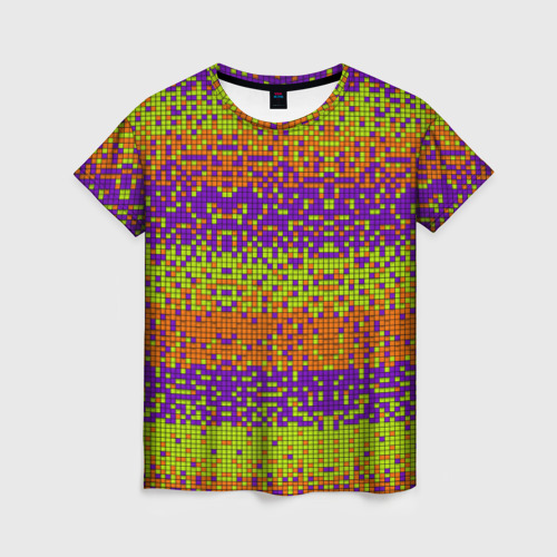 Женская футболка 3D с принтом Magic pixel, вид спереди #2