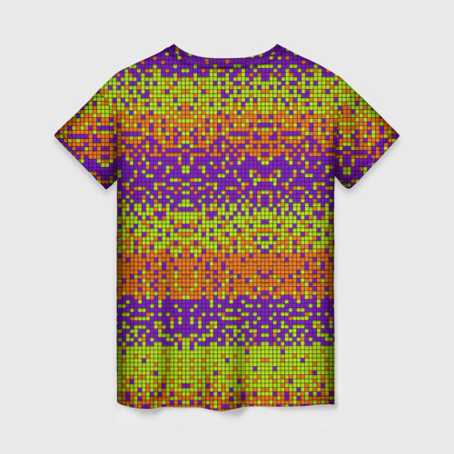 Женская футболка 3D с принтом Magic pixel, вид сзади #1