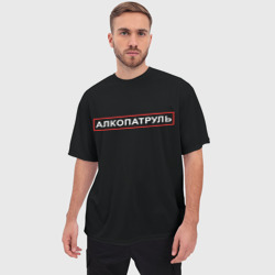 Мужская футболка oversize 3D Отдел по борьбе с алкоголем - фото 2