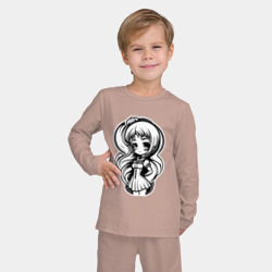 Детская пижама с лонгсливом хлопок Красотка с большими глазами - фото 2