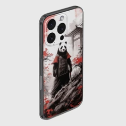 Чехол для iPhone 16 Pro силиконовый с защитой камеры Panda samurai - фото 2