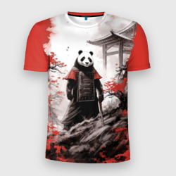 Мужская футболка 3D Slim Panda samurai