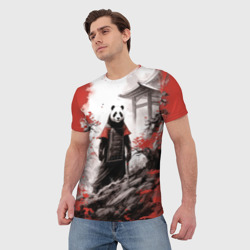 Мужская футболка 3D Panda samurai - фото 2
