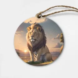 Деревянная игрушка круг Лев африканский