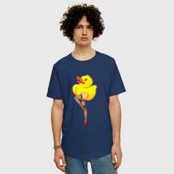 Мужская футболка хлопок Oversize Эротичная утка - фото 2