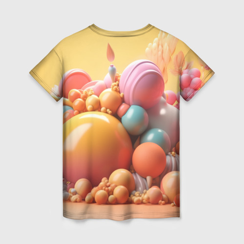 Женская футболка 3D Веселый медвежонок, цвет 3D печать - фото 2