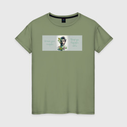 Женская футболка хлопок Веган для жизни, природа внутри, мужской