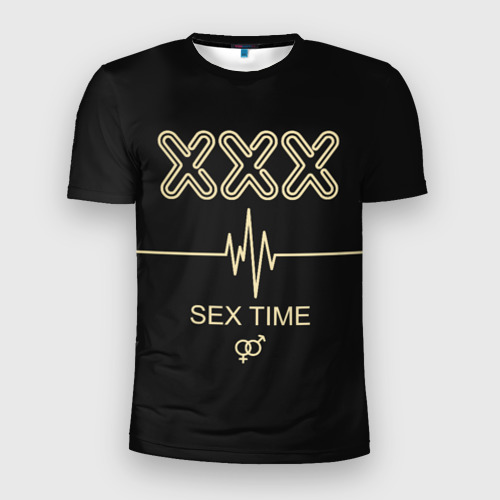 Мужская футболка 3D Slim Sex Time, цвет 3D печать