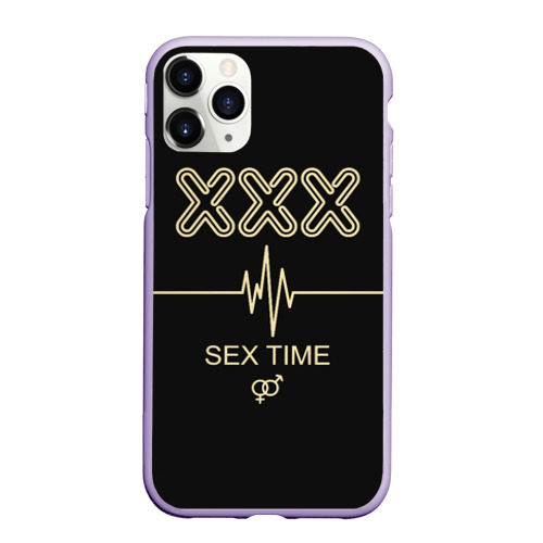 Чехол для iPhone 11 Pro матовый с принтом Sex Time, вид спереди #2