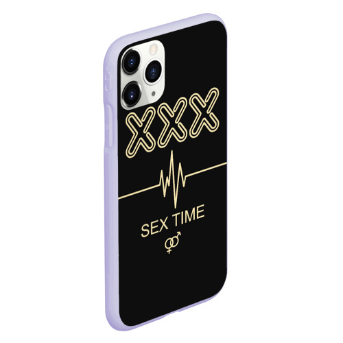Чехол для iPhone 11 Pro матовый с принтом Sex Time, вид сбоку #3