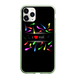 Чехол для iPhone 11 Pro матовый I love you - секс