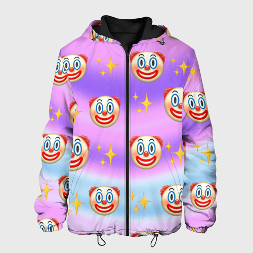 Мужская куртка 3D с принтом Узор с Клоунами, вид спереди #2