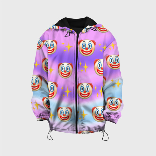 Детская куртка 3D с принтом Узор с Клоунами, вид спереди #2