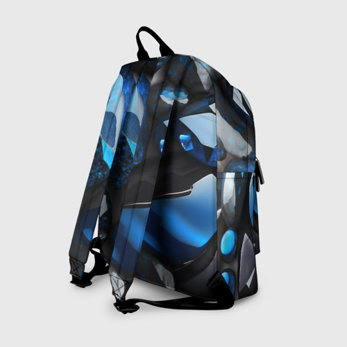 Рюкзак 3D с принтом Красивые камни текстура - нейросеть, вид сзади #1