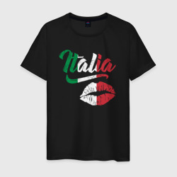Поцелуй Италии – Мужская футболка хлопок с принтом купить со скидкой в -20%