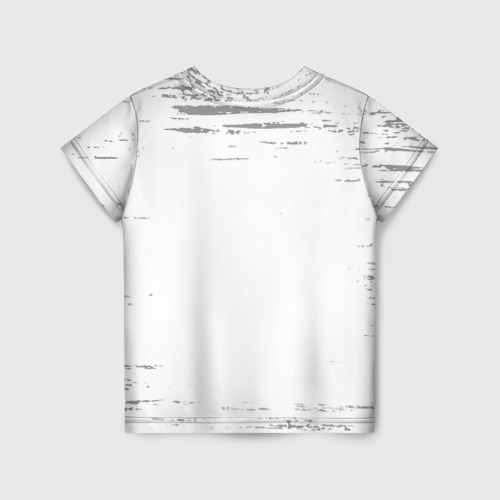 Детская футболка 3D с принтом Spirited Away glitch на светлом фоне, вид сзади #1
